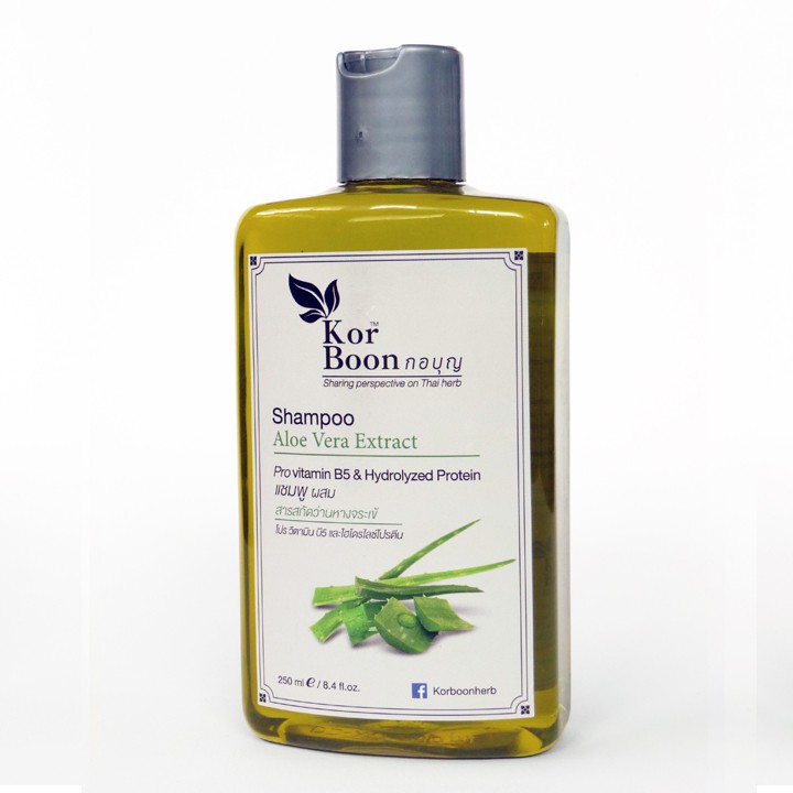 Aloe vera Extract Natural Shampoo - KorBoon 250ml