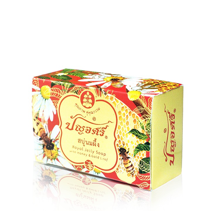 Royal Jelly Soap With Honey and Gold Leaf - Punjasri 30g