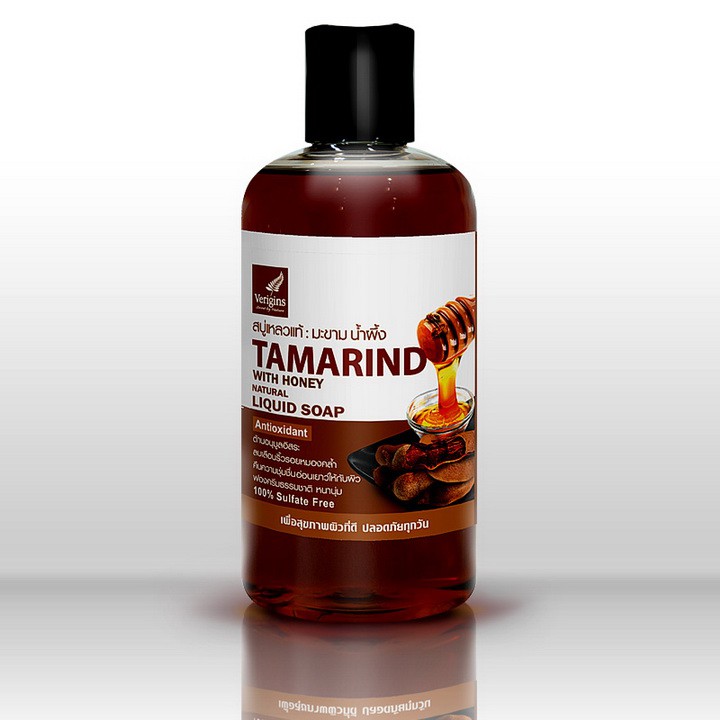 Tamarind With Honey Natural Liquid Soap - Verigins 250ml