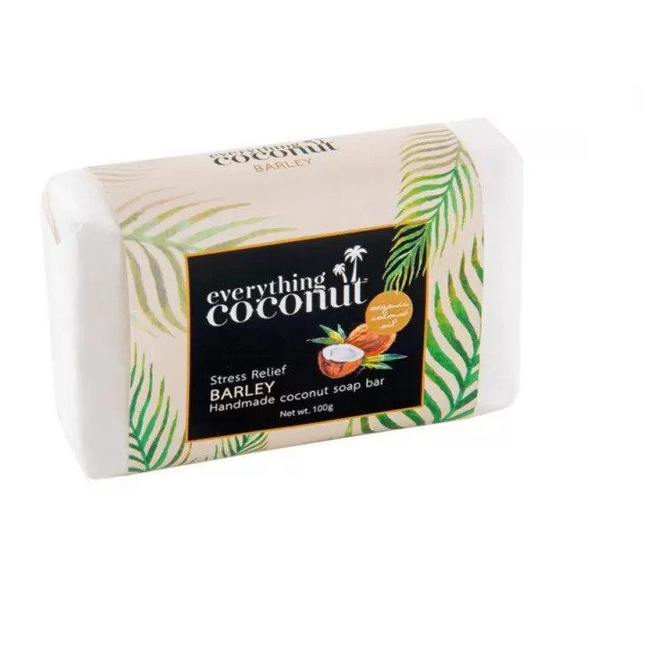 Coconut Homemade Soap (Fragrant：Thai Rice Barley) - EVERYTHING COCONUT 100g